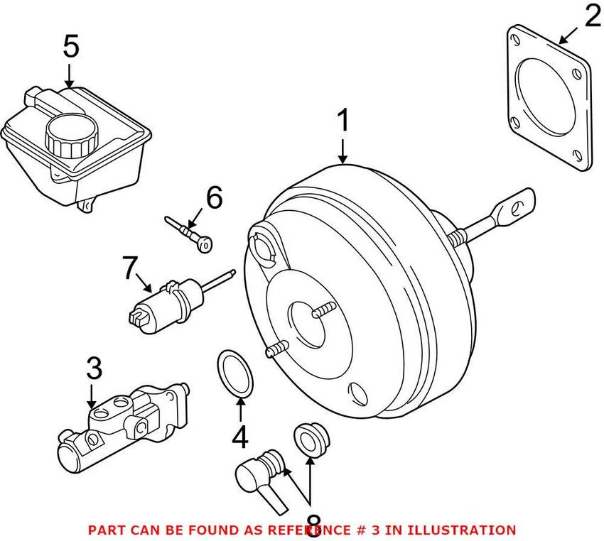 Volvo Brake Master Cylinder (w/ DSTC) 8602366